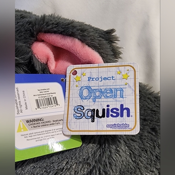 RETIRED 2018 Mini SQUISHABLE Netherland Dwarf Bunny NWT - Picture 10 of 13